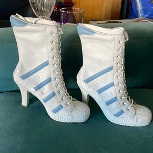 Faux adidas high top heel